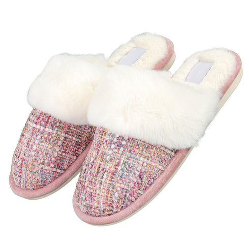 Faux Fur Mule Slipper - White